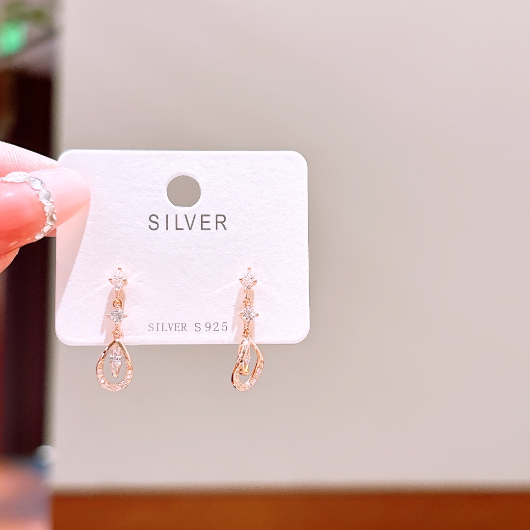 Hypoallergenic Silver Earrings Premium Valentine's Day Gold