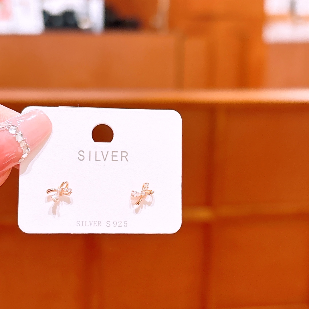 Fine Silver Earrings Chic Banquet Gold