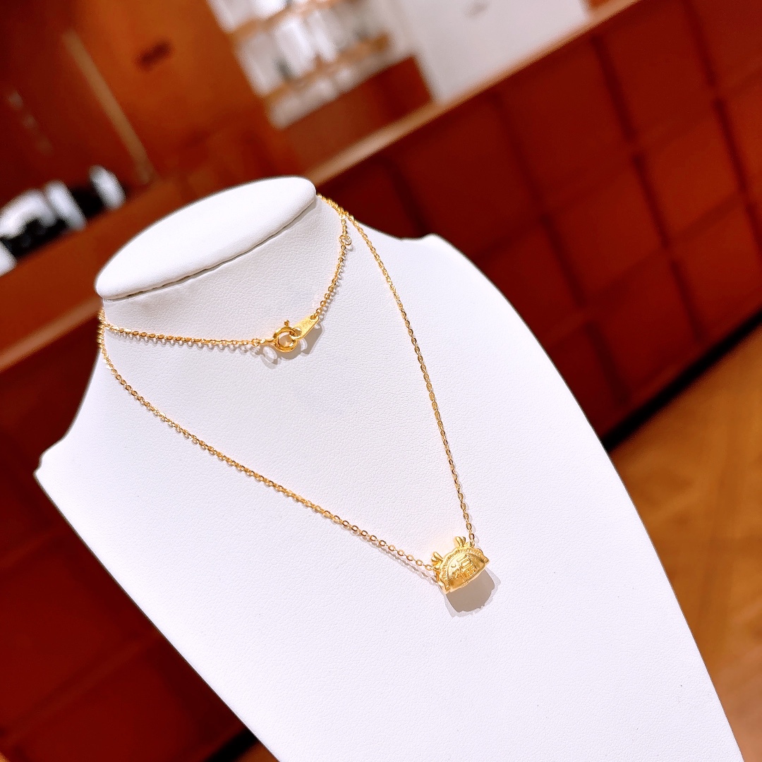 Solid Silver Necklace Ins Style Wedding Favor Gold