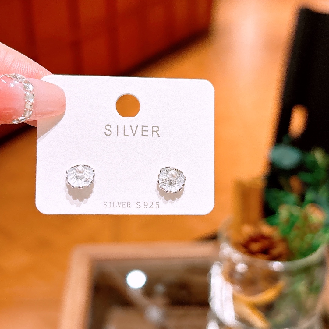 Nickelfreies Silber Ohrringe Koreanischer Stil Frühlingsfest Gold