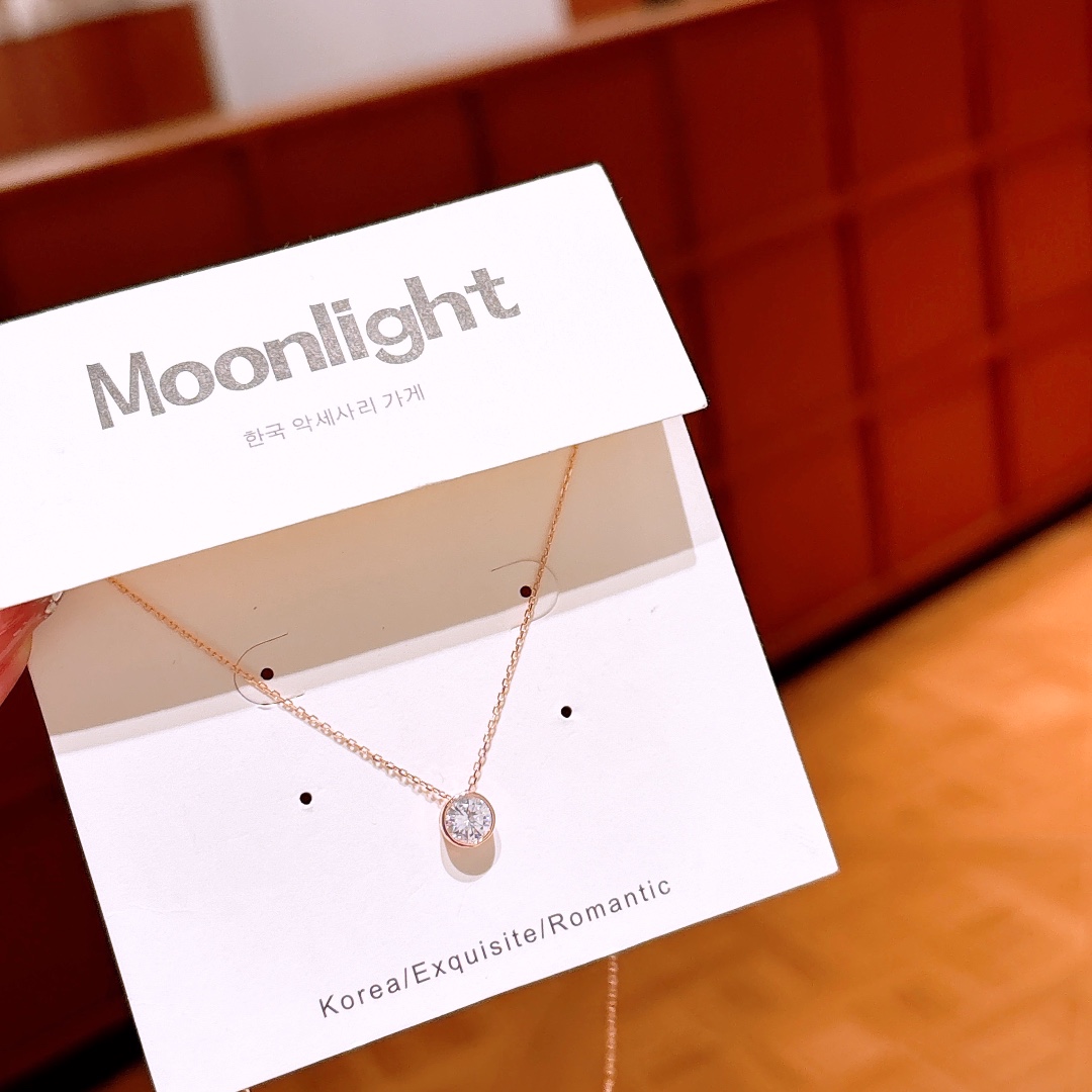 Hypoallergenic Silver Necklace Ultra Minimal Travel Silver