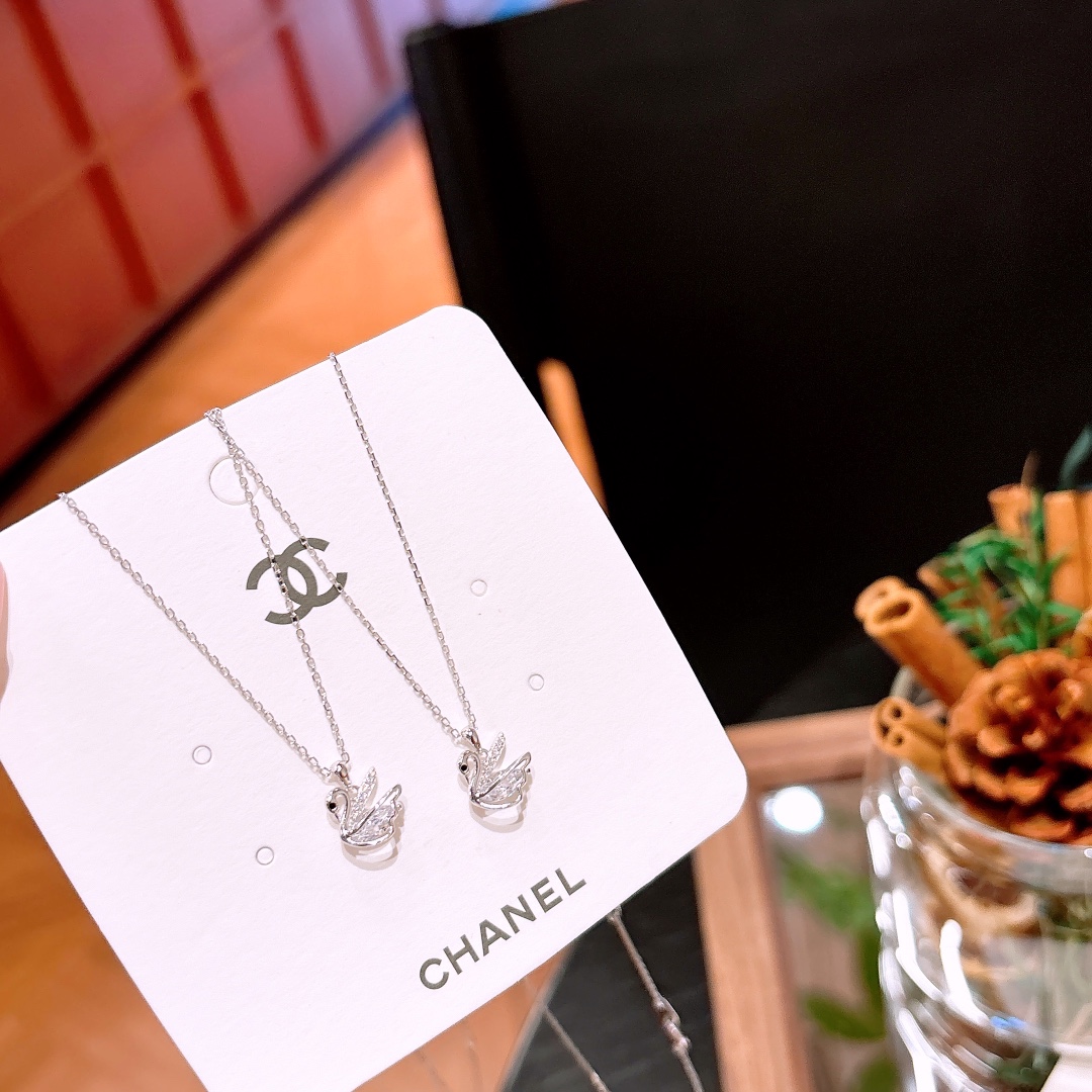 925 Silver Necklace Girly Travel Gold