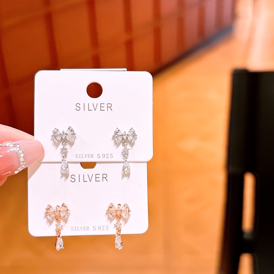 High Polish Silver Earrings Sweet Teacher's Day Gold