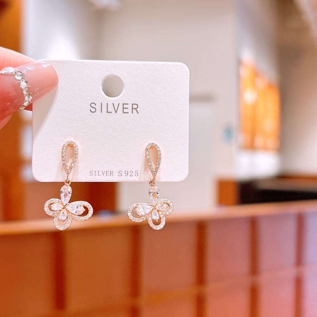 Low Allergy Silver Earrings Sweet Father's Day Gold