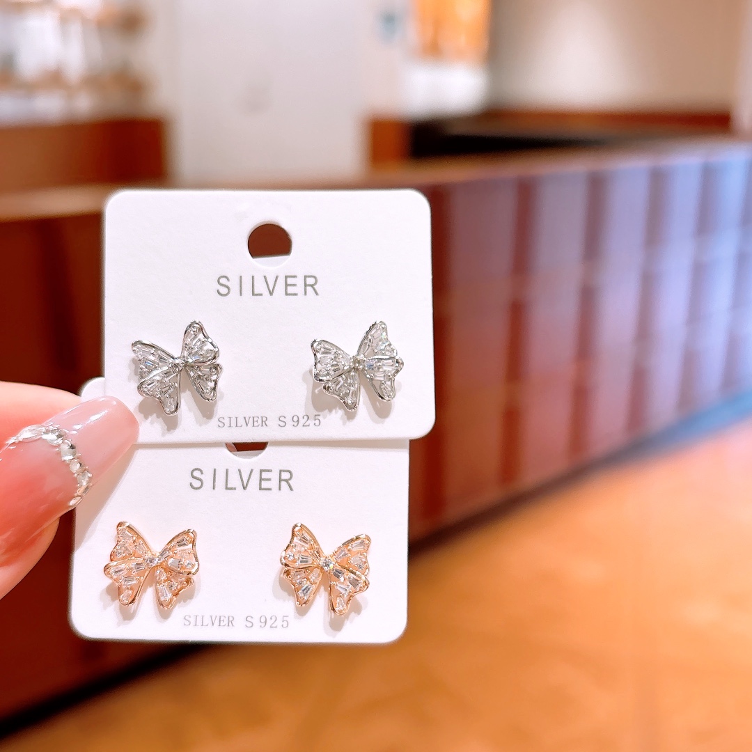 S925 Sterling Silver Earrings Soft Gift for Her Silver