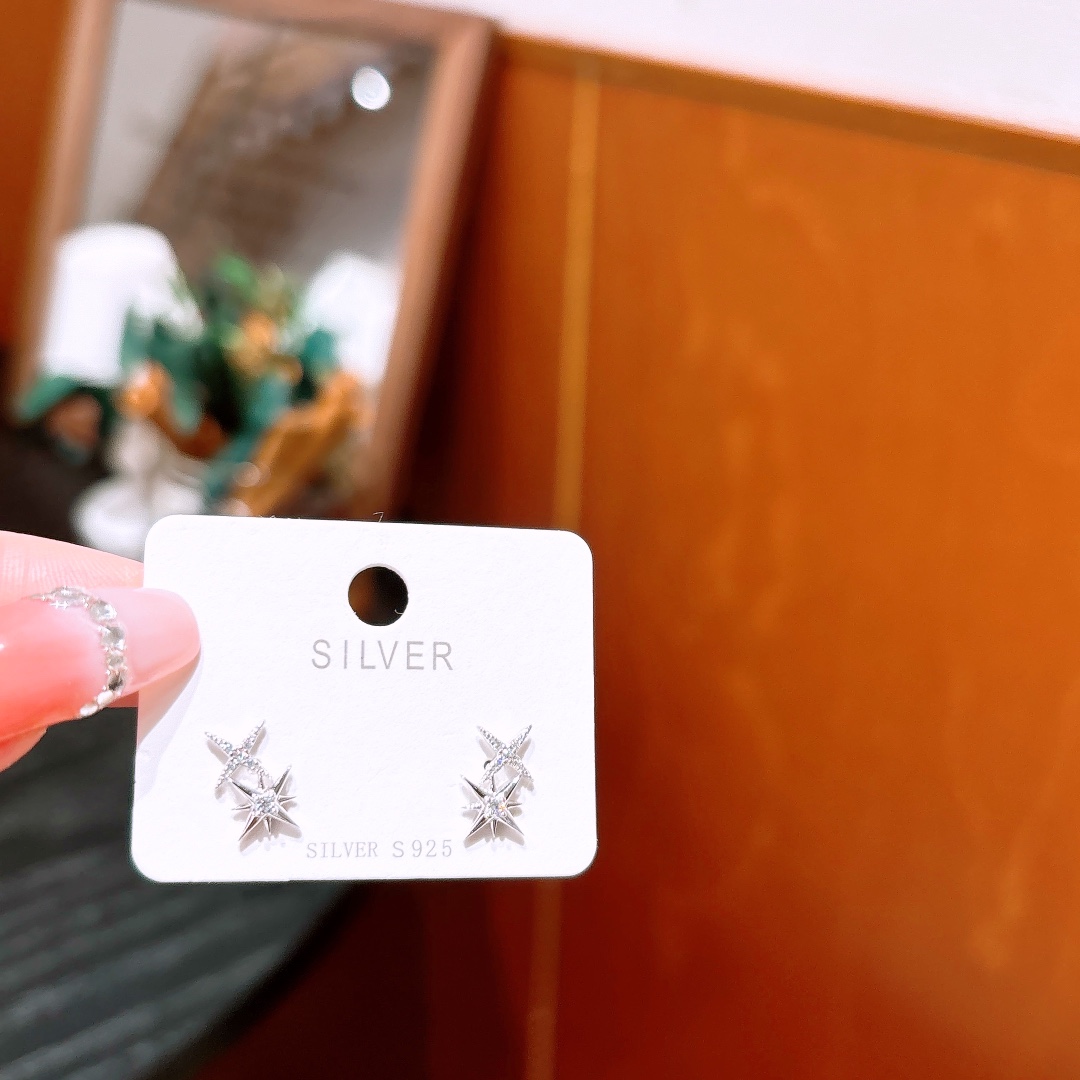 Hypoallergenic Silver Earrings Playful Christmas Gold