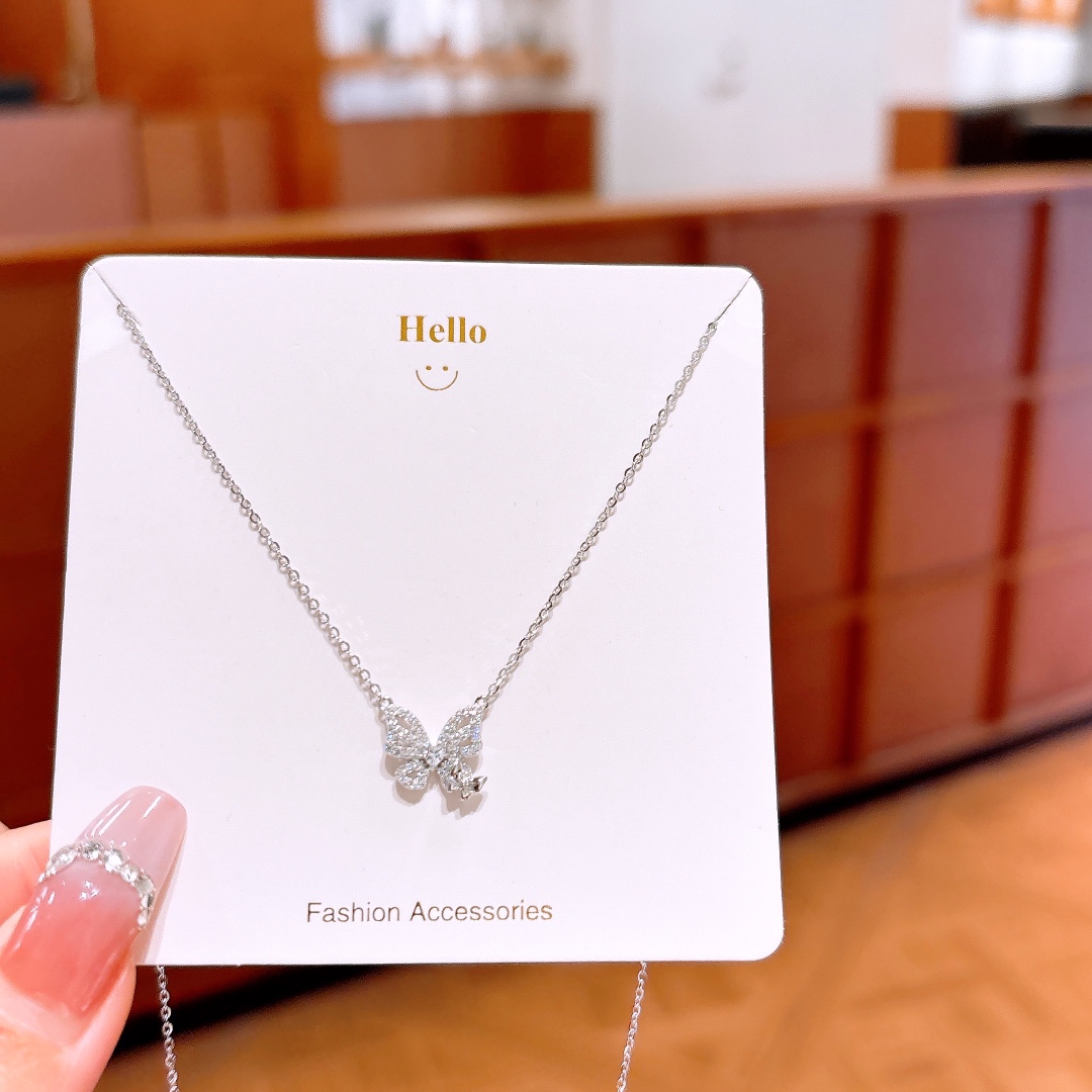 S925 Sterling Silver Necklace Soft Proposal Silver