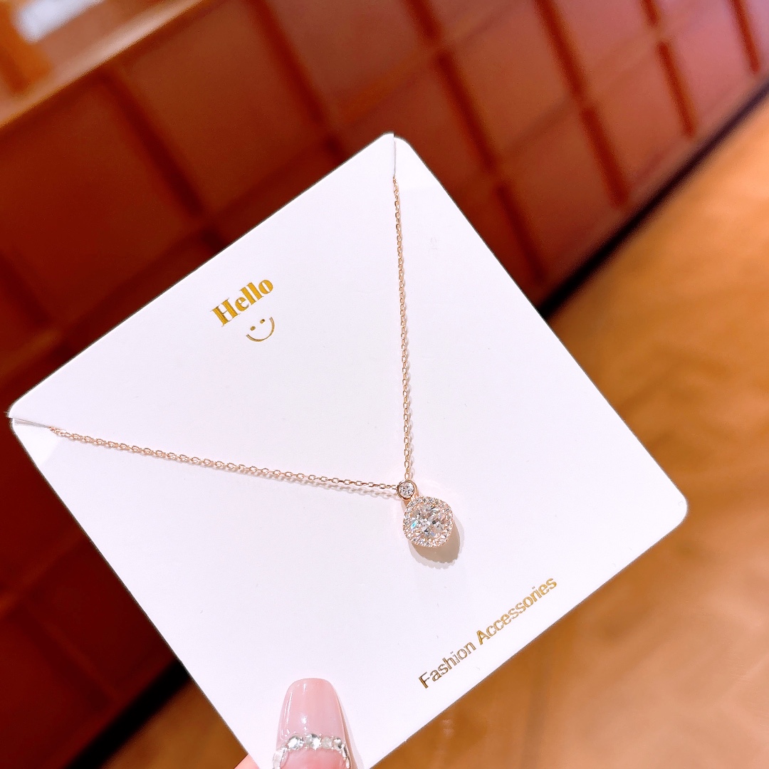 Hypoallergenic Silver Necklace Korean Style Workplace Silver