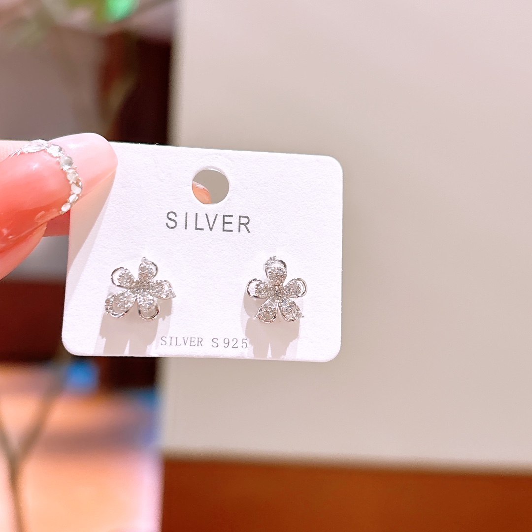 925 Silver Earrings Unique Office Silver