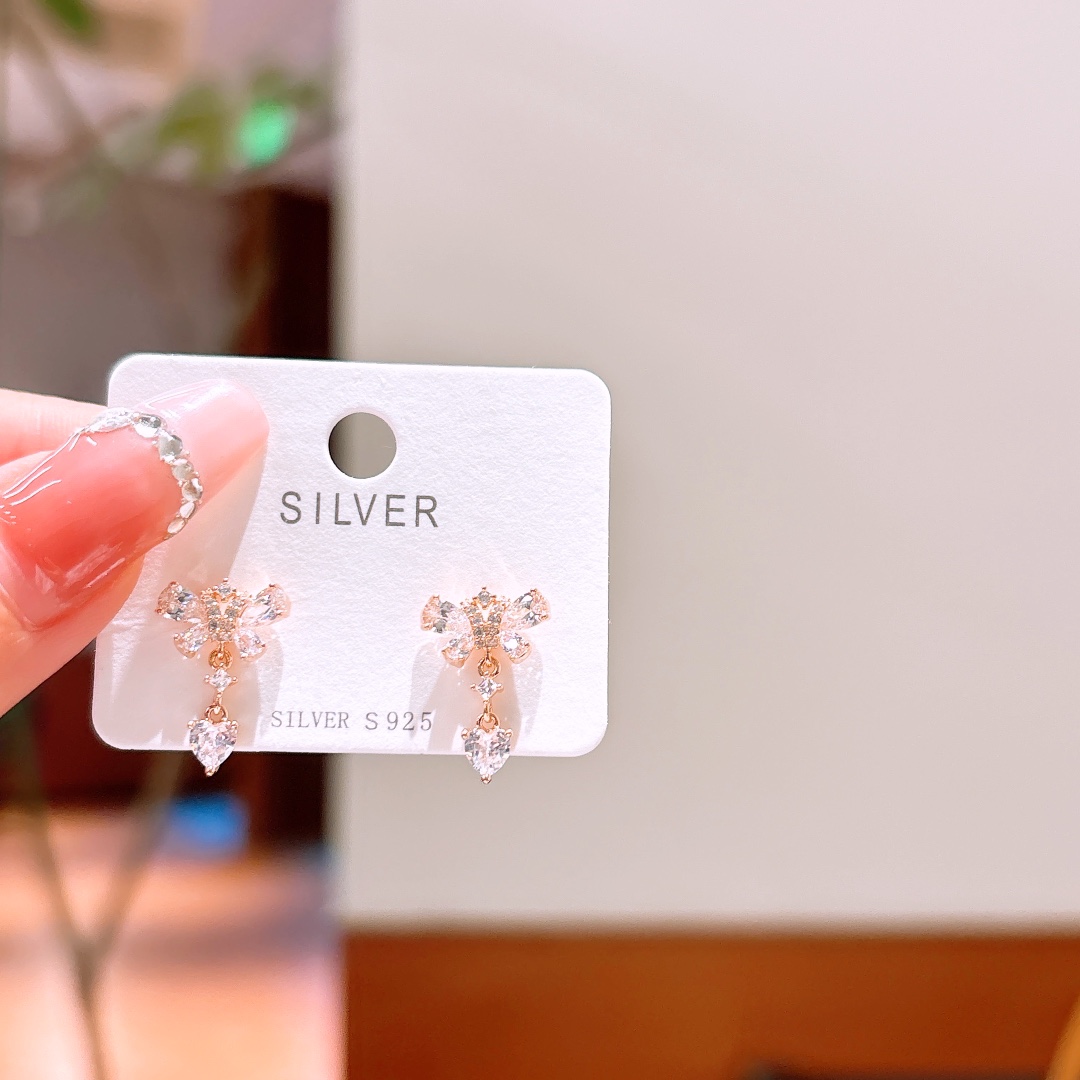 925 Silver Earrings Sweet & Cool Workplace Silver