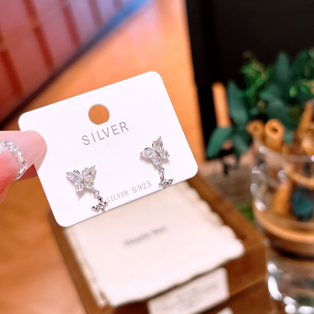 925 Silver Earrings Ultra Minimal Party Gold