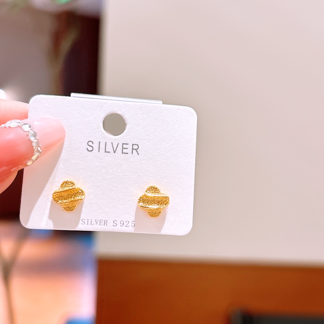 Solid Silver Earrings Artistic Party Silver