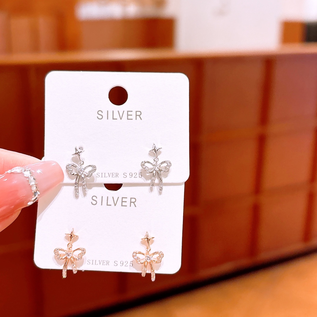 Solid Silver Earrings Ethereal Wedding Registration Silver