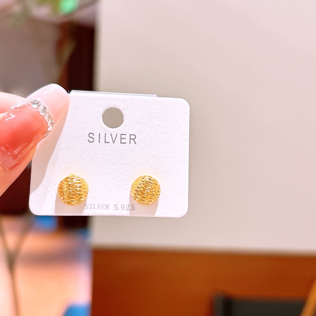 High Polish Silver Earrings Ultra Minimal Mother's Day Gold