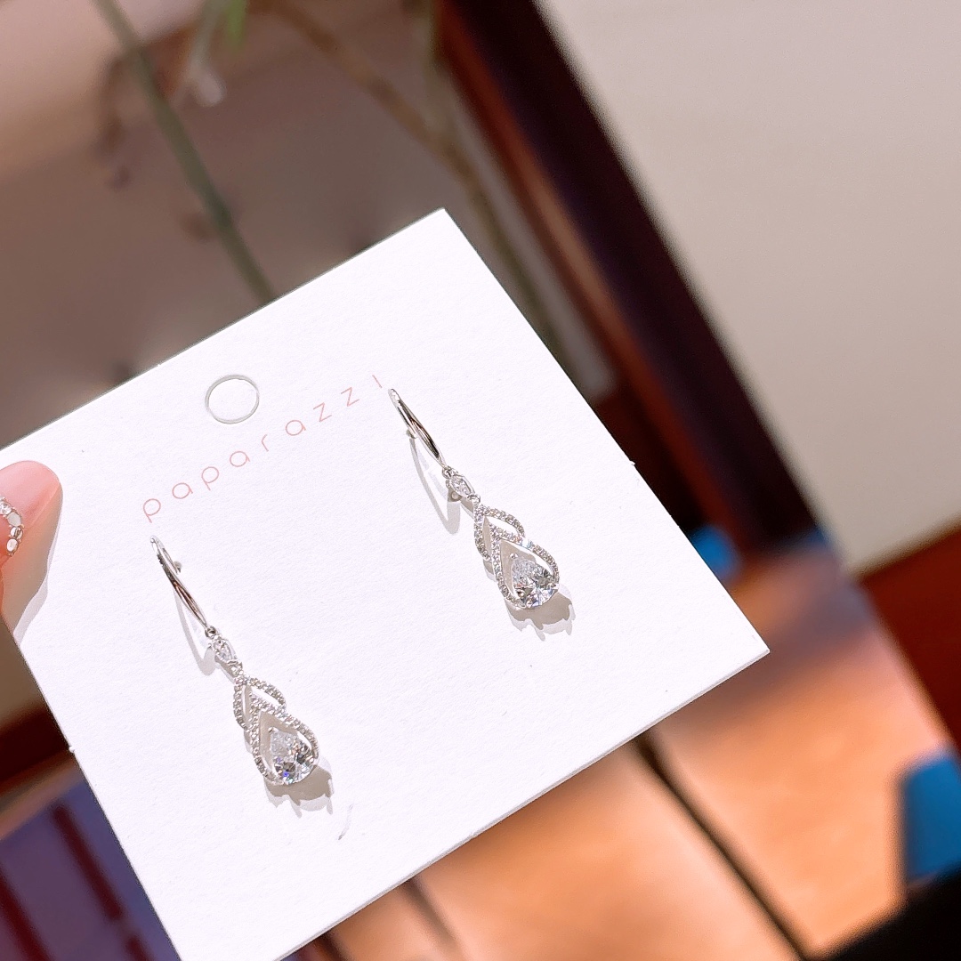 High Polish Silver Drop & Thread Earrings Romantic Wedding Favor Gold