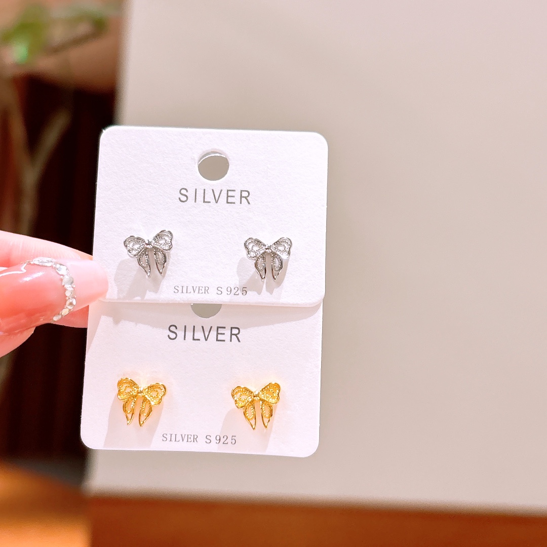 Fine Silver Earrings Elegant Workplace Gold