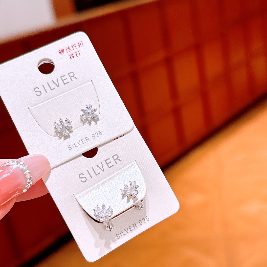 Nickel Free Silver Screw-back Studs Intellectual Spring Festival