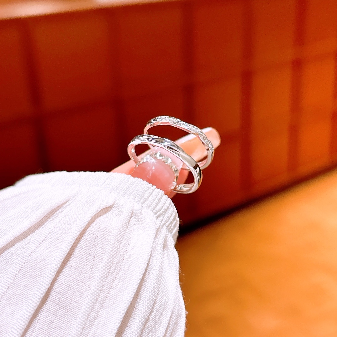 Low Allergy Silver Couple Rings Pure Office Silver