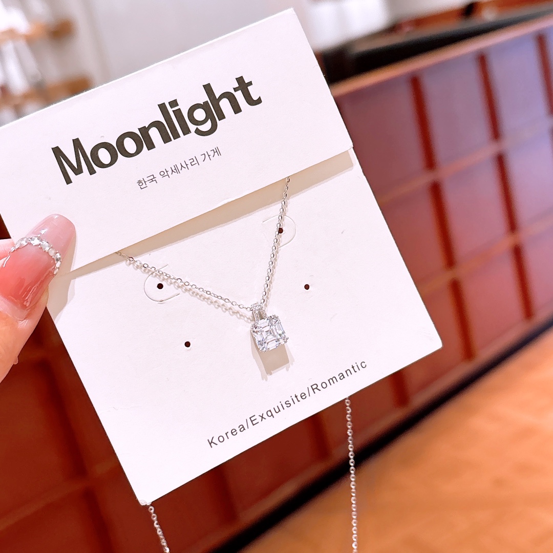 High Polish Silver Necklace Intellectual Mother's Birthday Silver