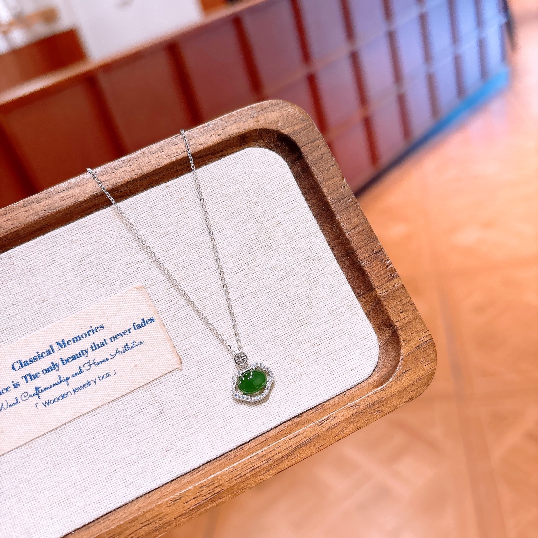 Low Allergy Silver Jasper Necklace Artistic Engagement Silver