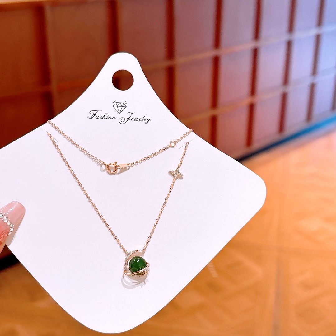 Nickel Free Silver Jasper Necklace Gentle Office Silver