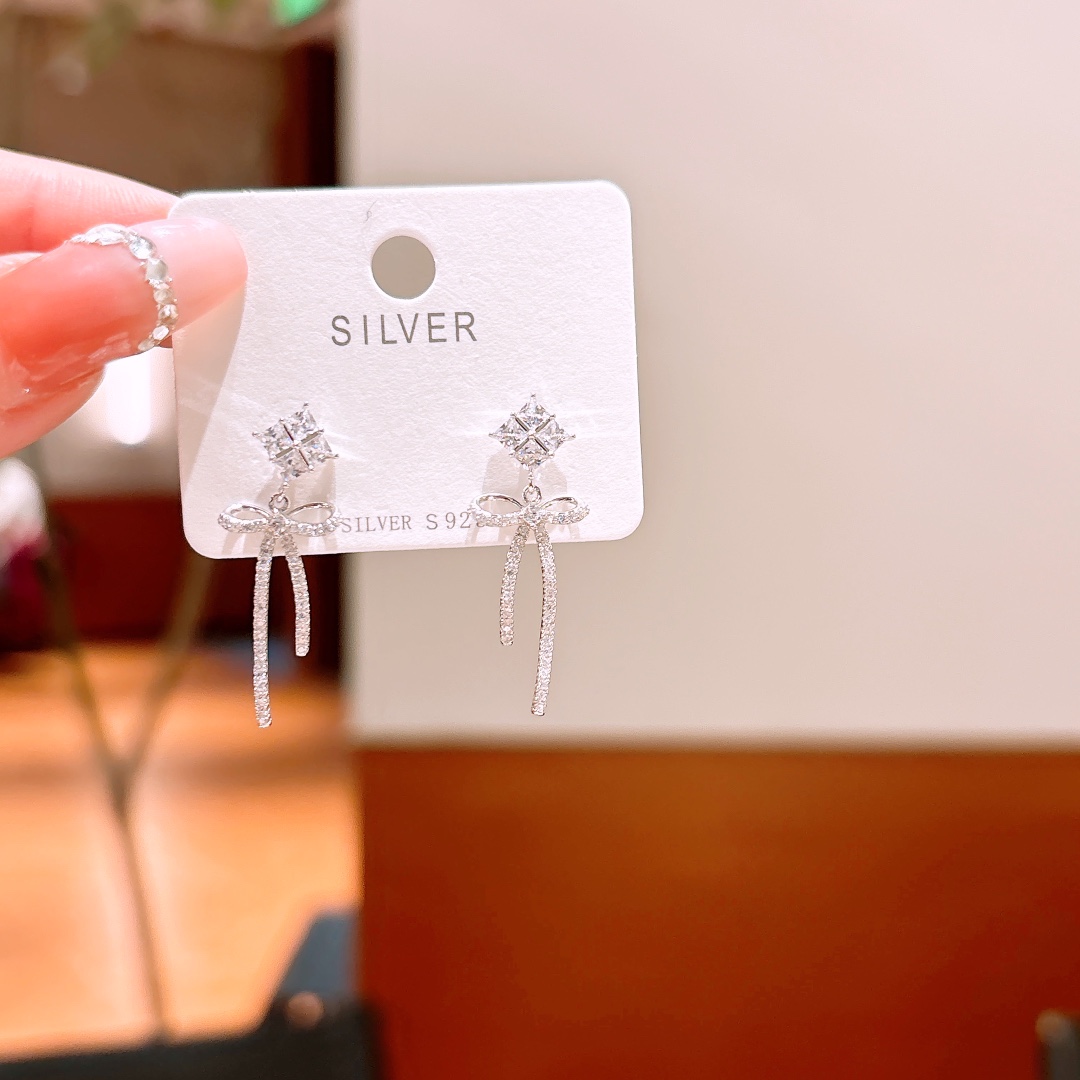 Hypoallergenic Silver Earrings Forest Housewarming Silver