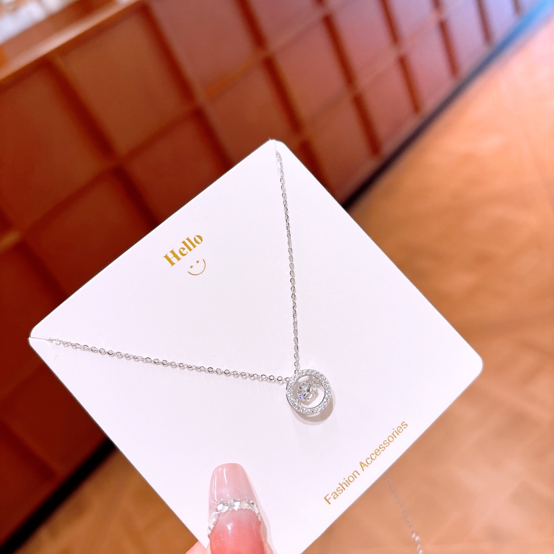 S925 Sterlingsilber Moissanit Kette Weich Weihnachten Gold