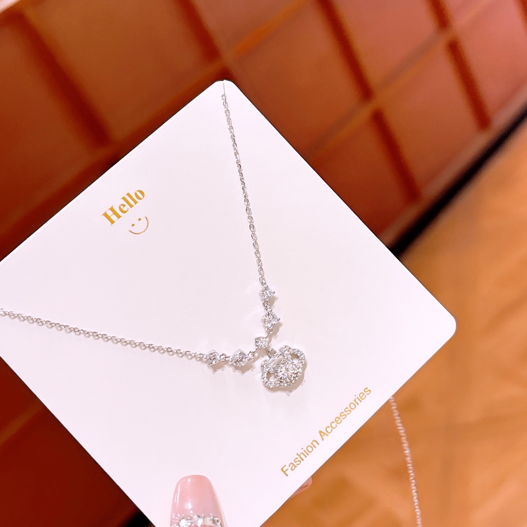 Hypoallergenes Silber Moissanit Kette Elegant Heiratsantrag Silber