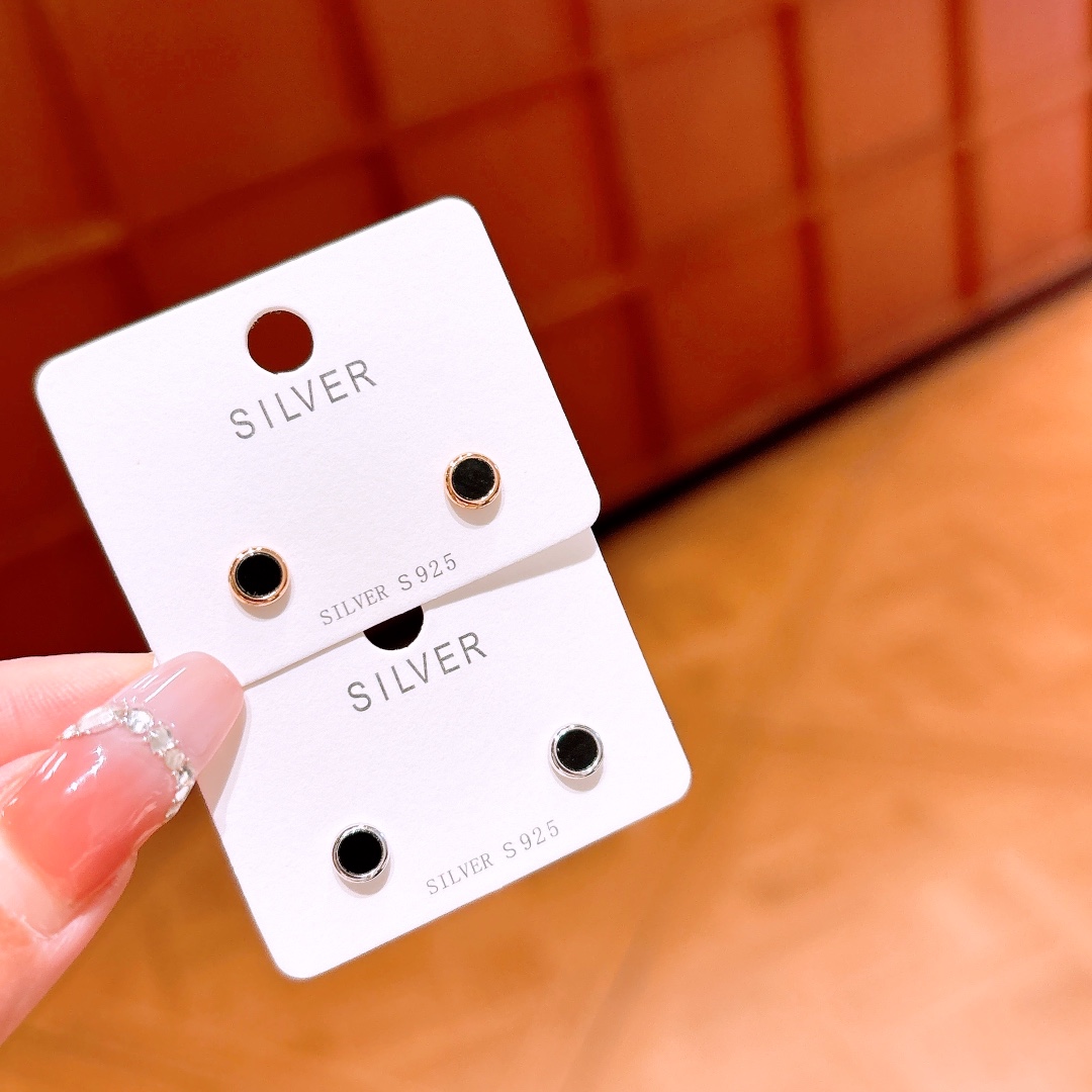 S925 Sterling Silver Earrings Ins Style Date Night Silver