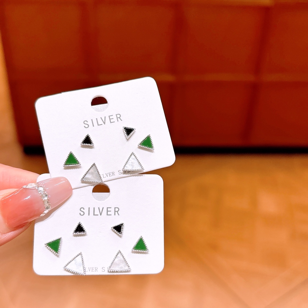 925 Silver Earrings Pure Graduation Silver