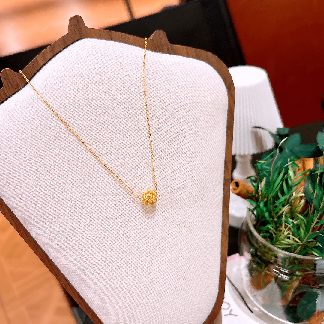 S925 Sterling Silver Necklace Soft Party Gold