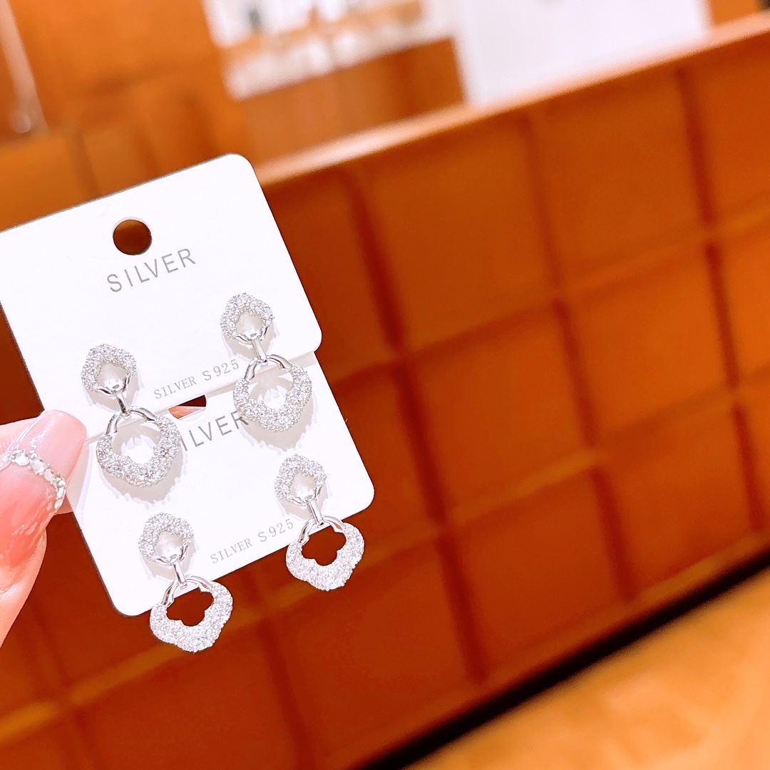 Nickel Free Silver Earrings Ins Style Teacher's Day Gold