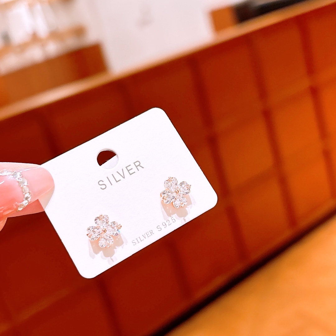 S925 Sterling Silver Earrings Girly Christmas Silver