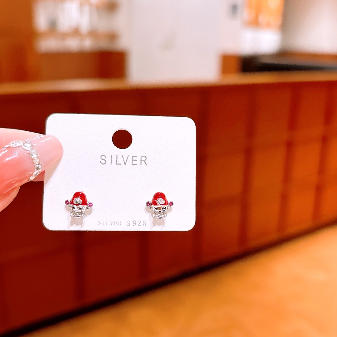 Fine Silver Earrings Ethereal Valentine's Day Gold