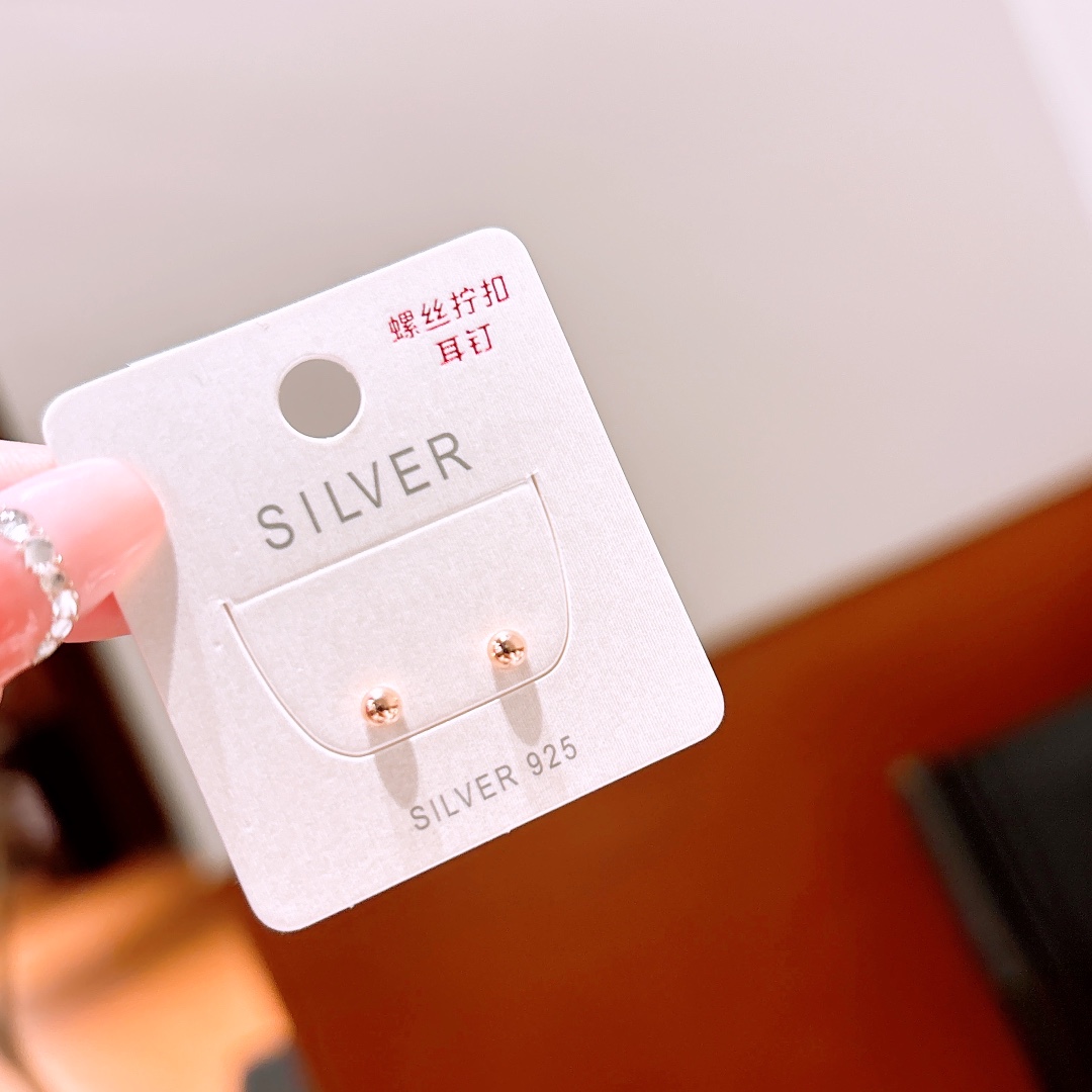 Low Allergy Silver Screw-back Studs Ethereal Anniversary Gold