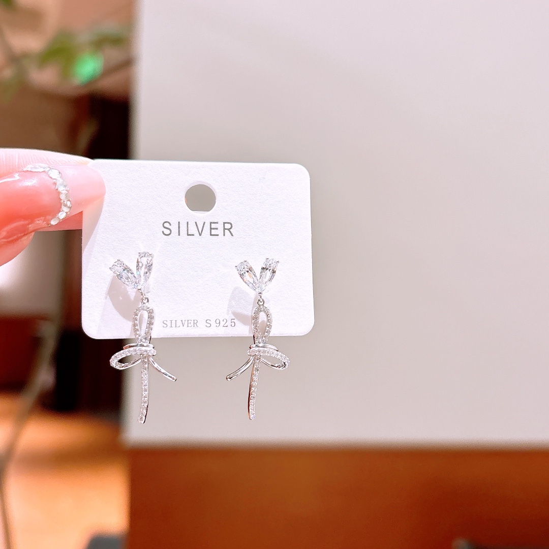 Fine Silver Earrings Pure Spring Festival Silver