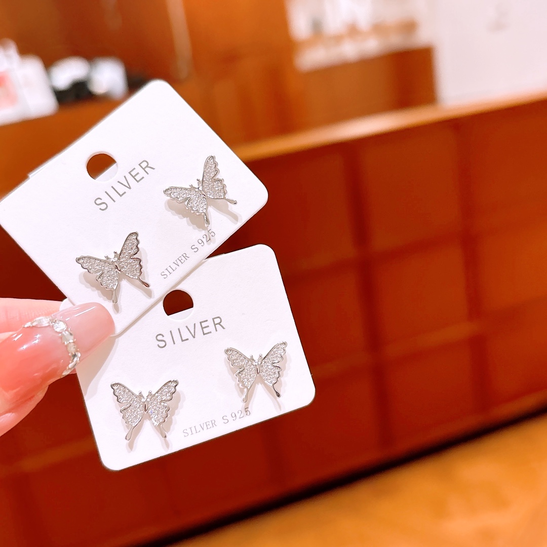 925 Silber Ohrringe Intellektuell Geständnis Gold