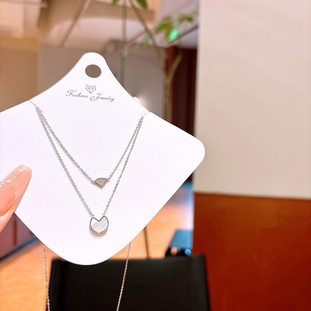 925 Silver Necklace Sweet & Cool Wedding Gold