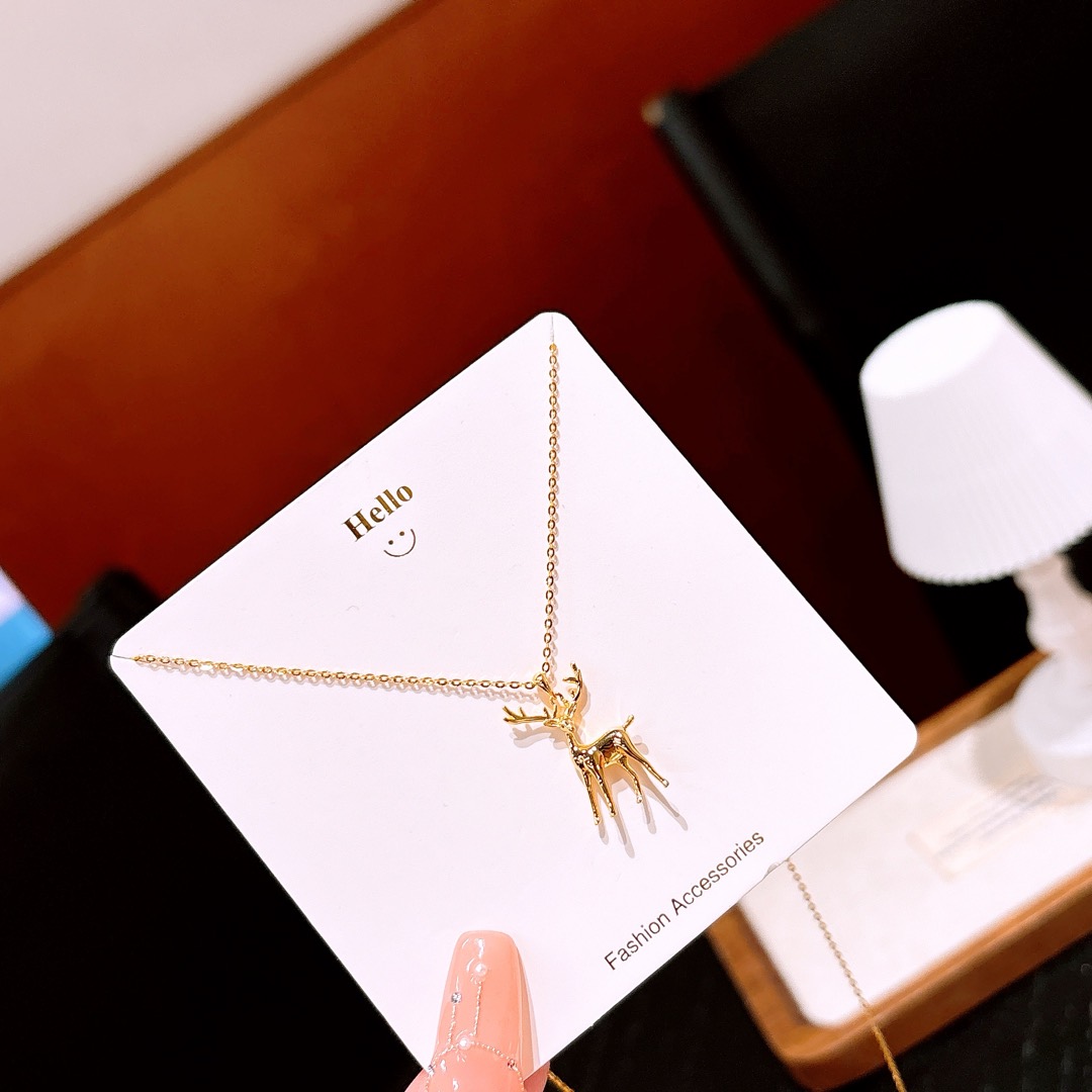 ロマンチック純銀ネックレスゴールド パーティー