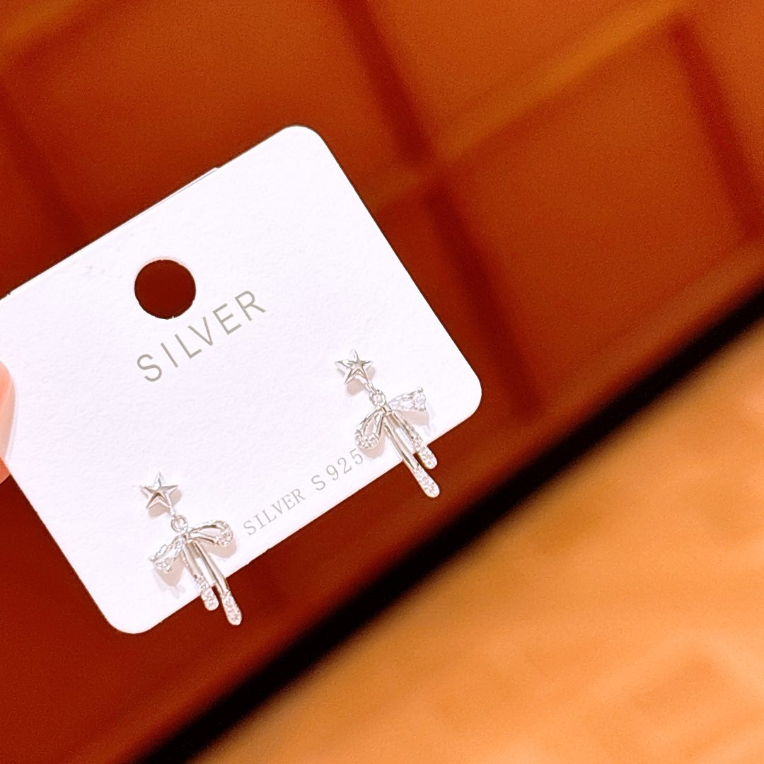 S925 Sterling Silver Earrings Girly Bestie Gift Gold