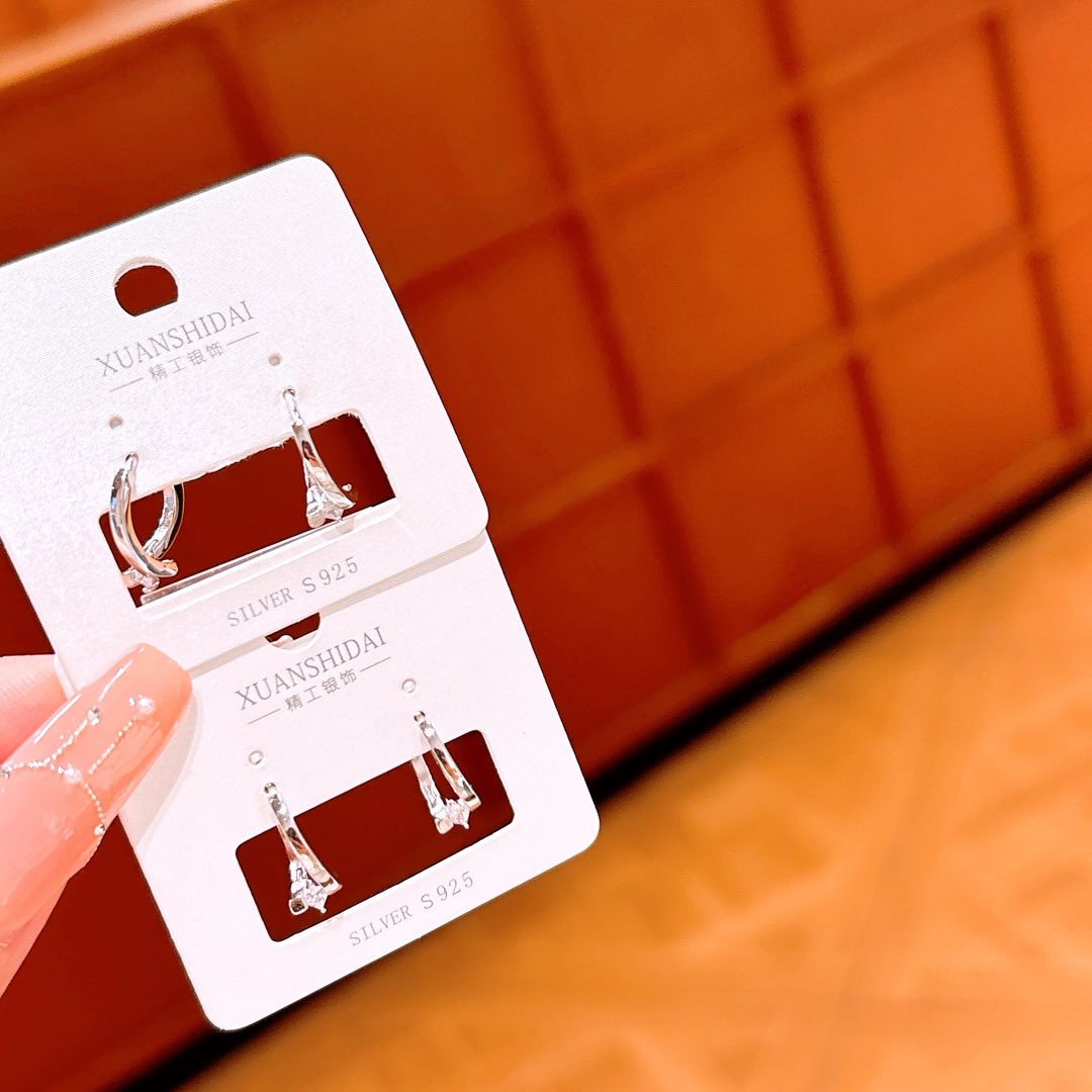 S925 Sterling Silver Ear Cuffs Delicate Valentine's Day Gold