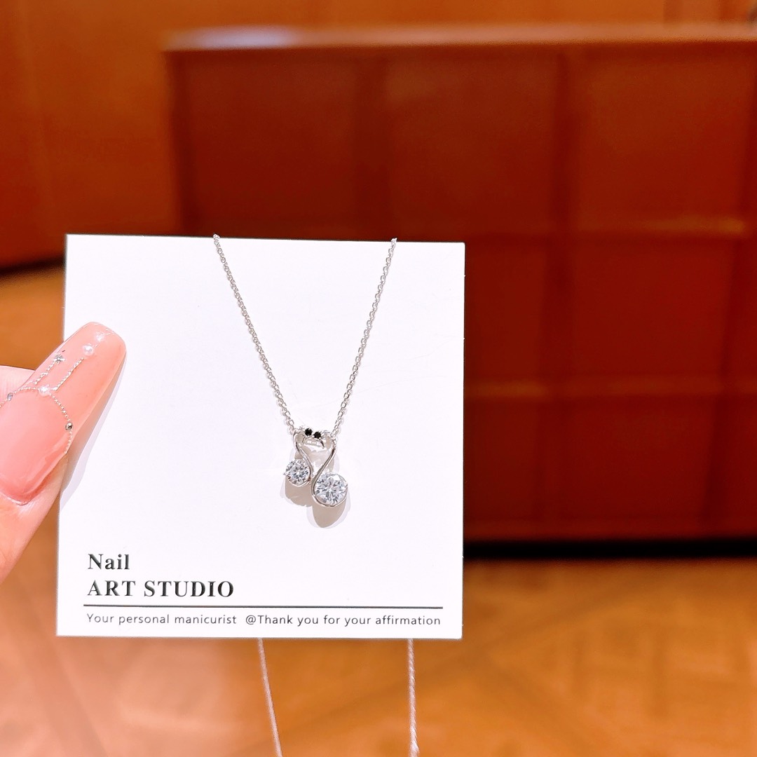 S925 Sterling Silver Necklace Fashion Wedding Gold