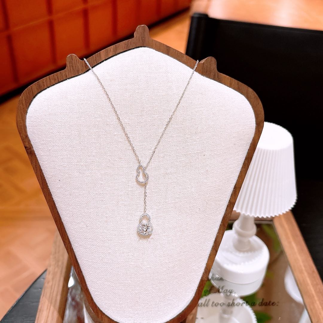 Allergiearmes Silber Moissanit Kette Intellektuell Frühlingsfest