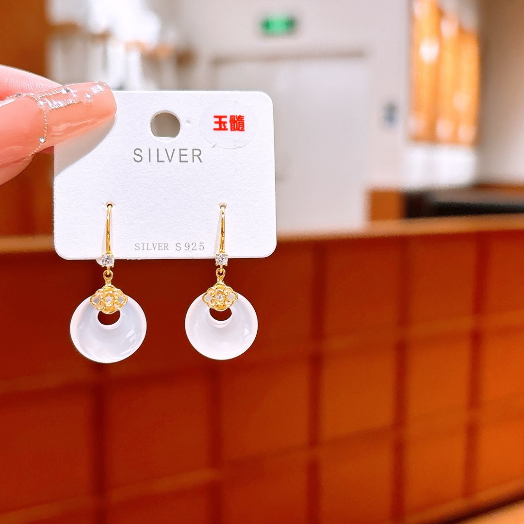 Fine Silver Drop & Thread Earrings Minimalist Mother's Day Gold