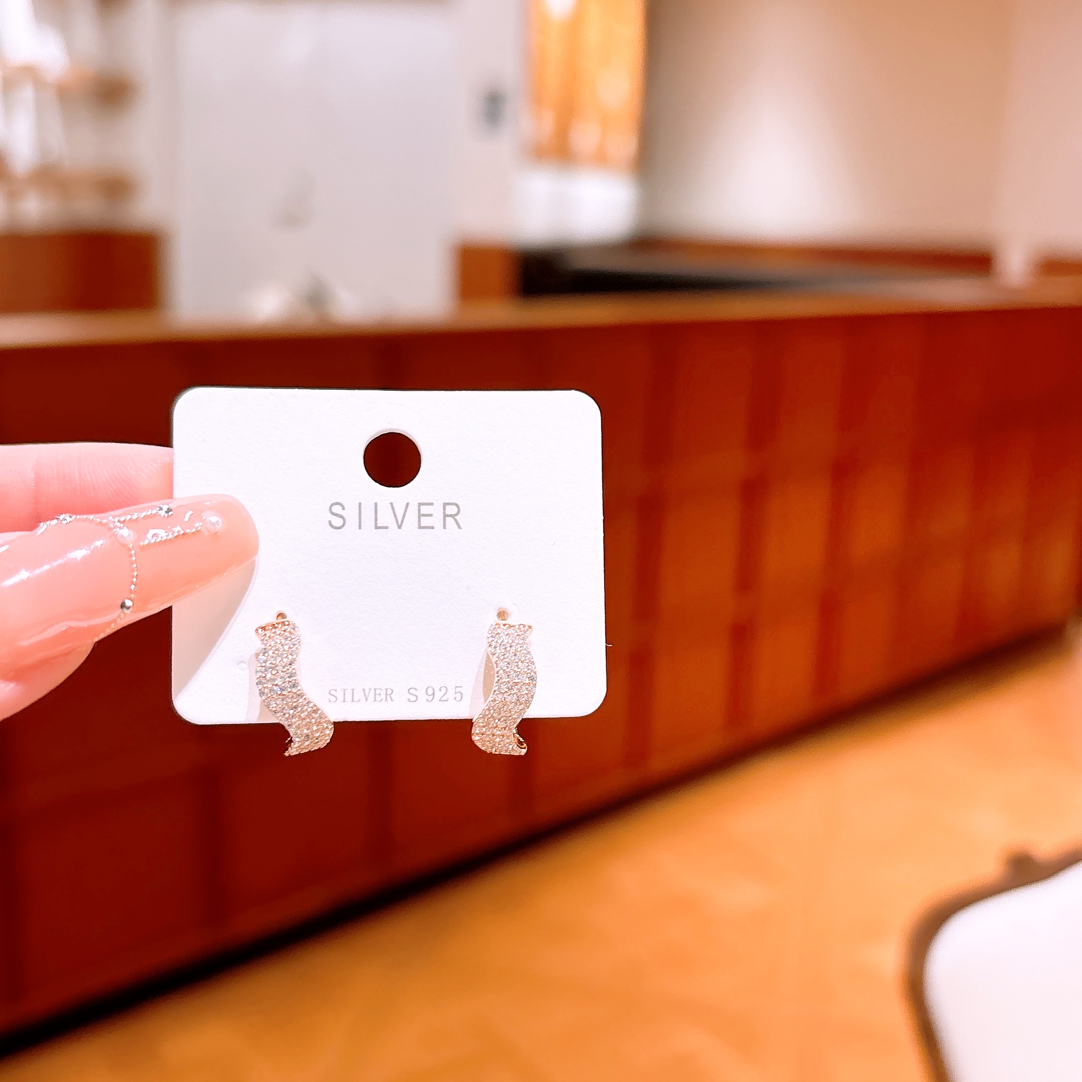 Low Allergy Silver Earrings Forest Everyday Wear Gold