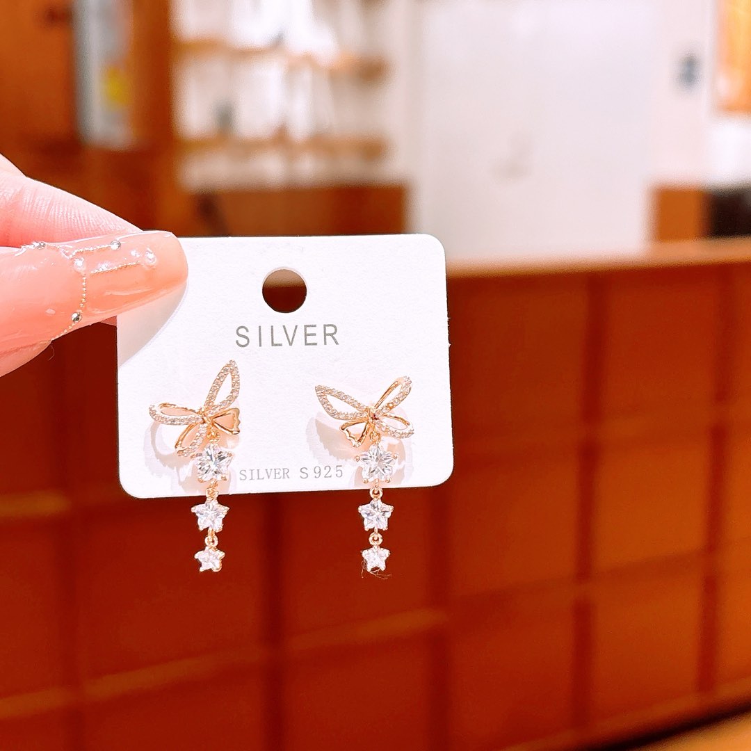 Fine Silver Earrings Fashion Workplace Silver