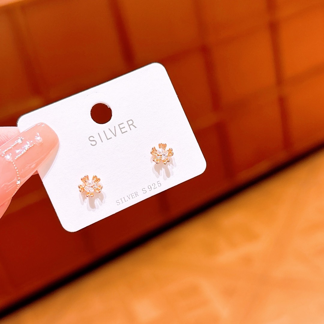 S925 Sterling Silver Earrings Delicate Anniversary Silver