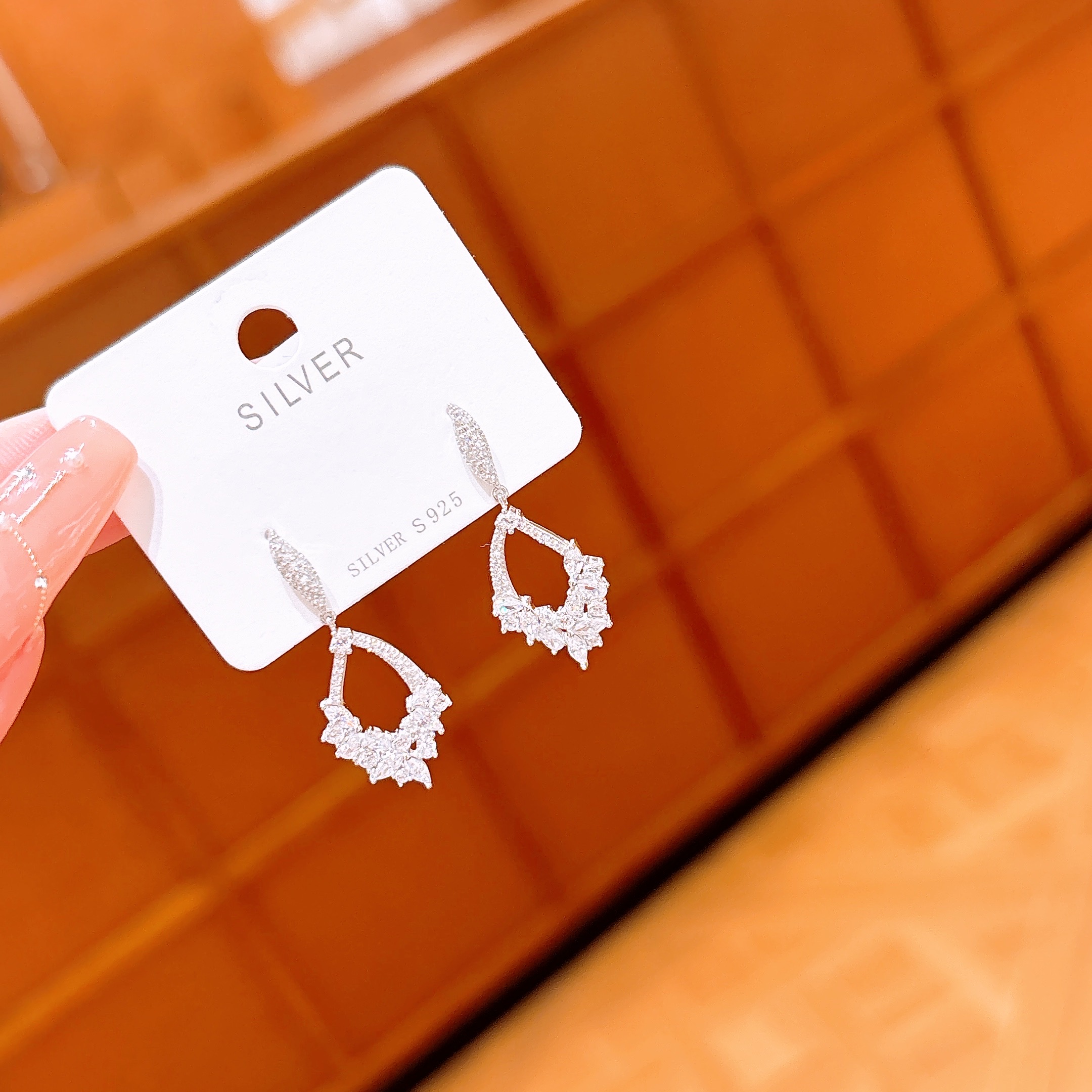 High Polish Silver Earrings Lively Graduation Gold