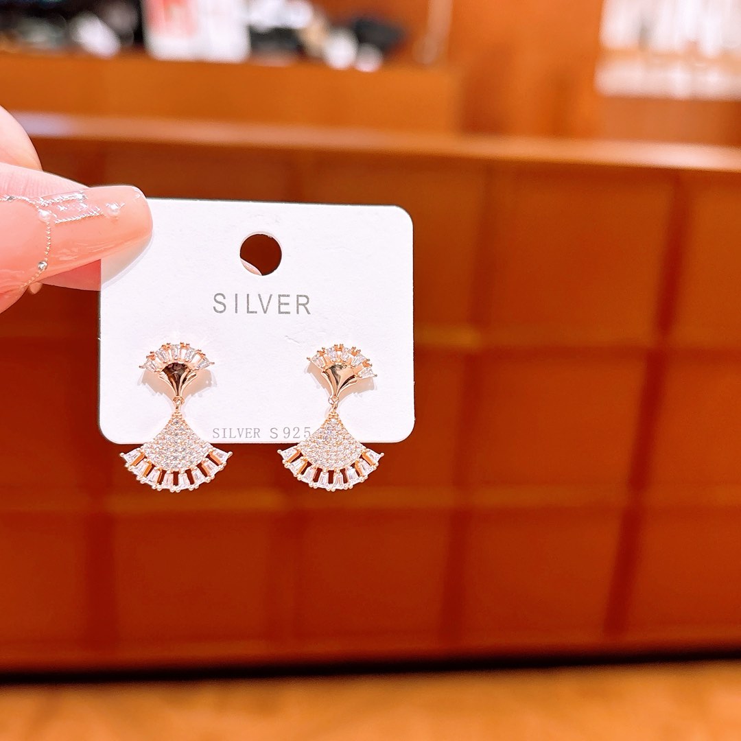 Solid Silver Earrings Lively Wedding Registration Gold