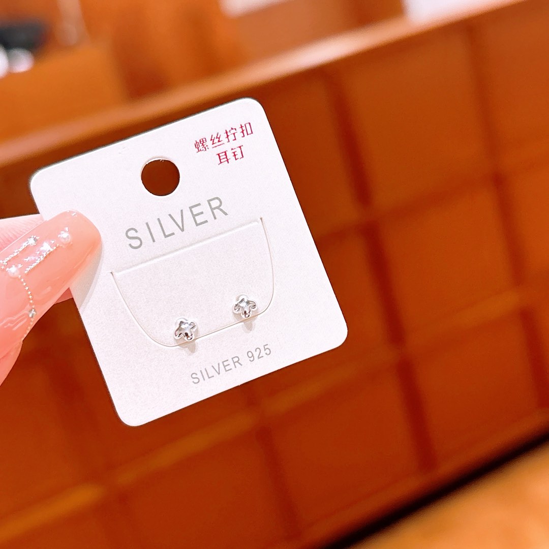 Hypoallergenic Silver Screw-back Studs Cute Workplace Gold